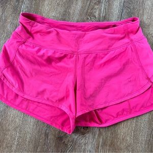 Lululemon Speed Short : Red/ Pink